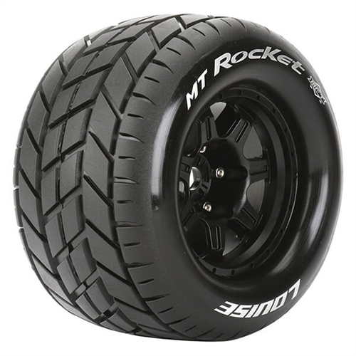 LOUISE RC MT-ROCKET 1/8 SPORT 0" OFFSET HEX 17MM BLACK E-R